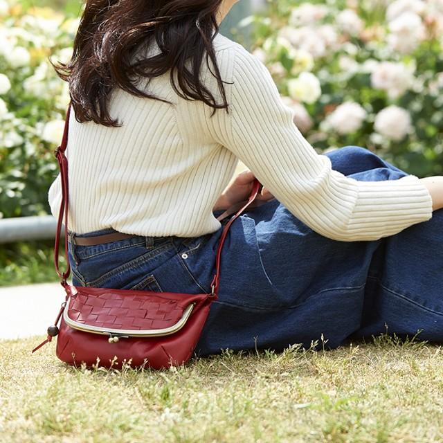 Girasoli がま口 本革 ミニショルダー ミニバッグ ポシェット メッシュ レザー スマホポシェット レディース ショルダーバッグ がま口バッグ |  | 01