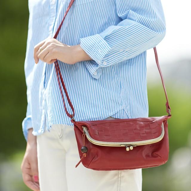 Girasoli がま口 本革 ミニショルダー ミニバッグ ポシェット メッシュ レザー スマホポシェット レディース ショルダーバッグ がま口バッグ |  | 05