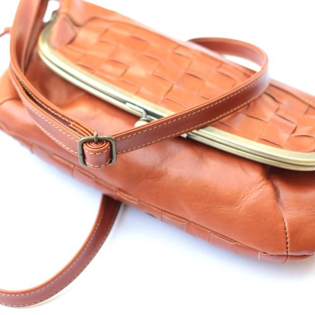 Girasoli がま口 本革 ミニショルダー ミニバッグ ポシェット メッシュ レザー スマホポシェット レディース ショルダーバッグ がま口バッグ |  | 09