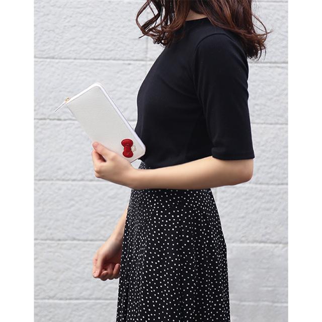 【大人のためのキティちゃん】汚れにくい 本革 長財布 ハローキティ キティちゃん レディース 使いやすい レザー ファスナー 女性 エナメル | ハローキティ | 06