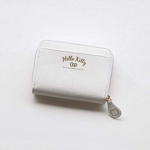 【大人のためのハローキティ】汚れにくい 本革 二つ折り財布 キティちゃん レディース 折財布 レザー 女性 エナメル 大人 可愛い かわいい | ハローキティ | 01