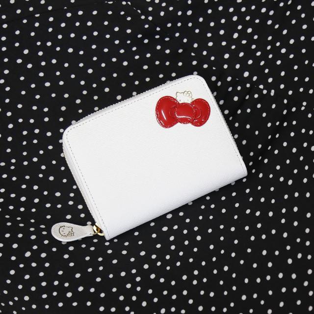 【大人のためのハローキティ】汚れにくい 本革 二つ折り財布 キティちゃん レディース 折財布 レザー 女性 エナメル 大人 可愛い かわいい | ハローキティ | 05