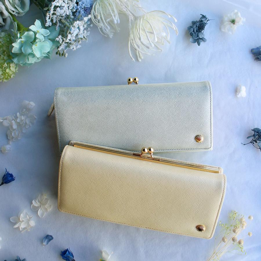 【再入荷しました】 がま口 長財布 レディース 本革 レザー 財布 春財布 ラマーレ クリスマス プレゼント 母の日 エレガンス エレガント エナメル 貝殻 パール |  | 01