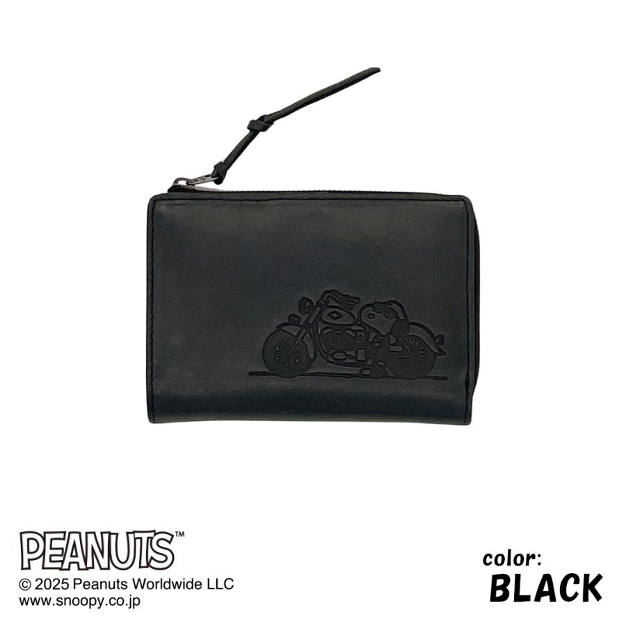 スヌーピーのラウンド二つ折り財布［sp-73320］ : 財布 長財布 革小物