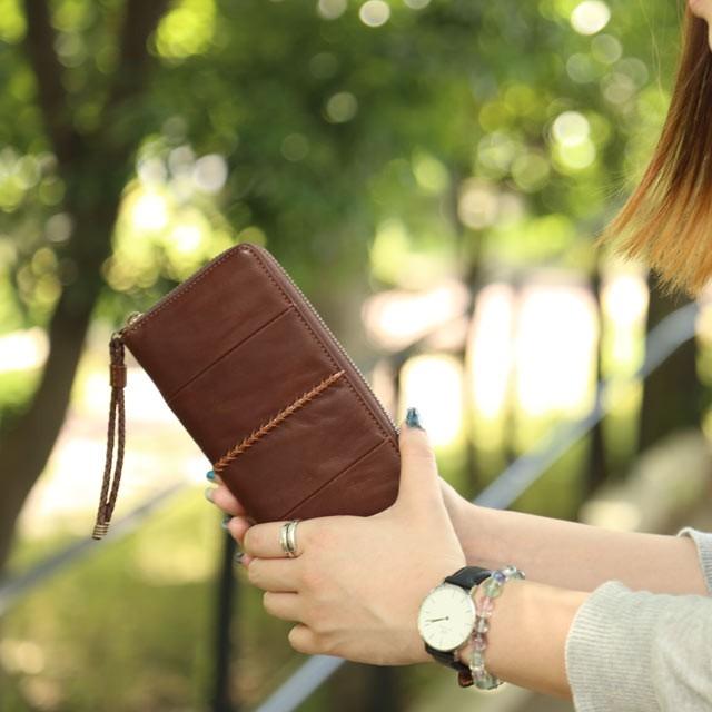 長財布 レディース 本革 ブランド 革 大容量 使いやすい 軽量 財布