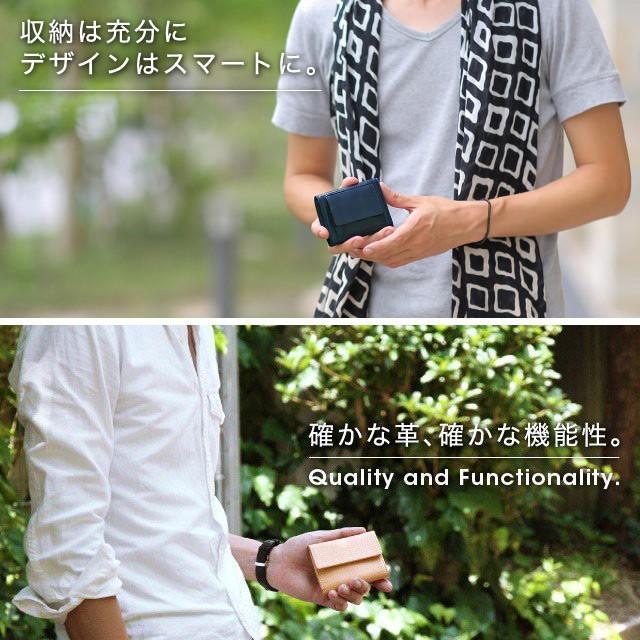 財布 メンズ 三つ折り コンパクト 本革 小さい 手のひらにイタリアンレザー 極小財布  軽量 薄い ミニ財布  革 レザー 使いやすい 高級 ビジネス |  | 01
