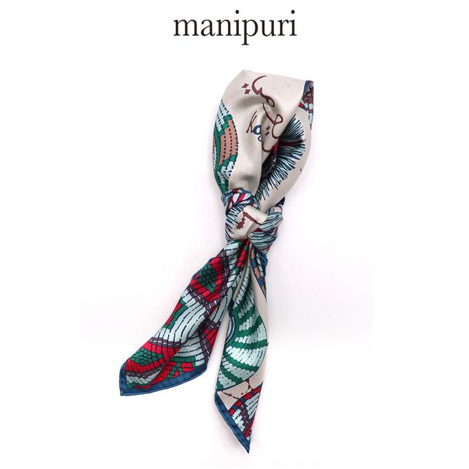 manipuri（マニプリ） ＜シルクスカーフ65＞アフリカンバスケット