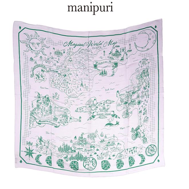 manipuri マニプリ ＜コットンシルクストール120＞マジカルマップ