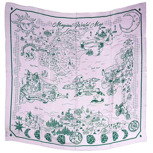 manipuri マニプリ ＜コットンシルクストール120＞マジカルマップ