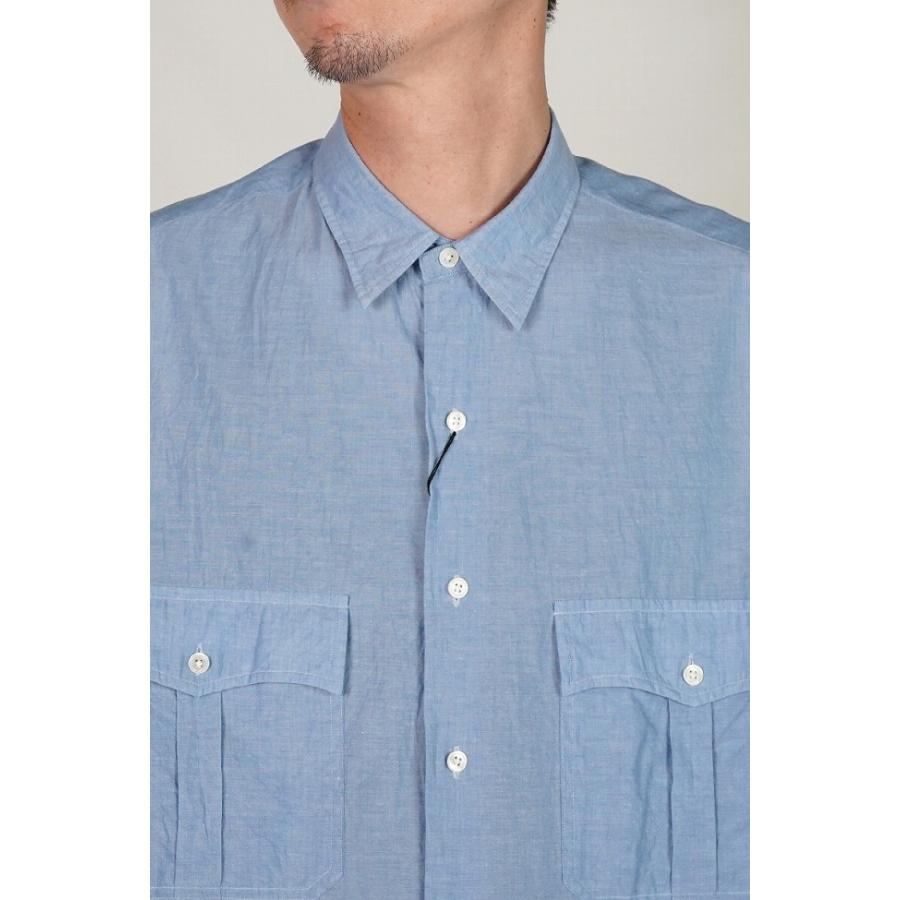 【新品未使用】25ss ポータークラシック シャンブレーロールアップシャツ M 新品未使用】25ss ポータークラシック シャンブレーロールアップ