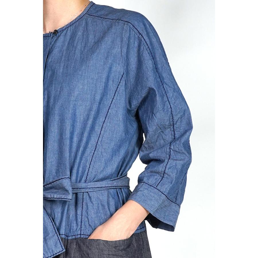 homspun（ホームスパン） ライトオンスシャンブレー 七分袖比翼