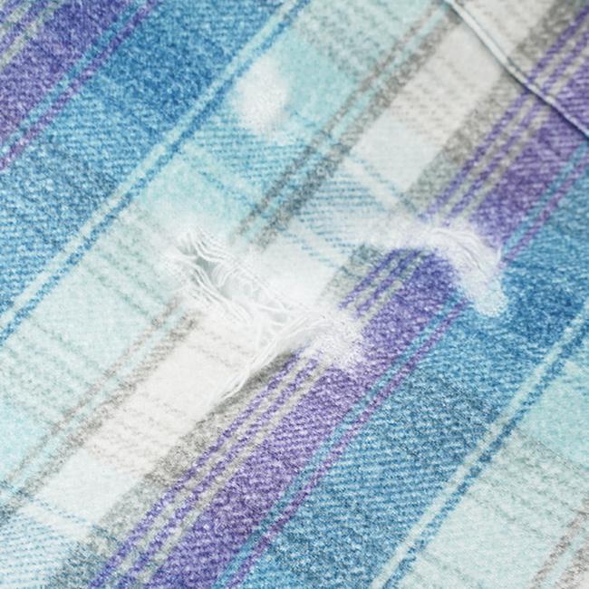 JieDa JieDa(ジエダ) FLANNWL DAMAGE SHIRT ダメージフランネル