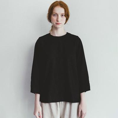fog linen work（フォグリネンワーク） SUI TOP WOOL LINEN BLACK スイ