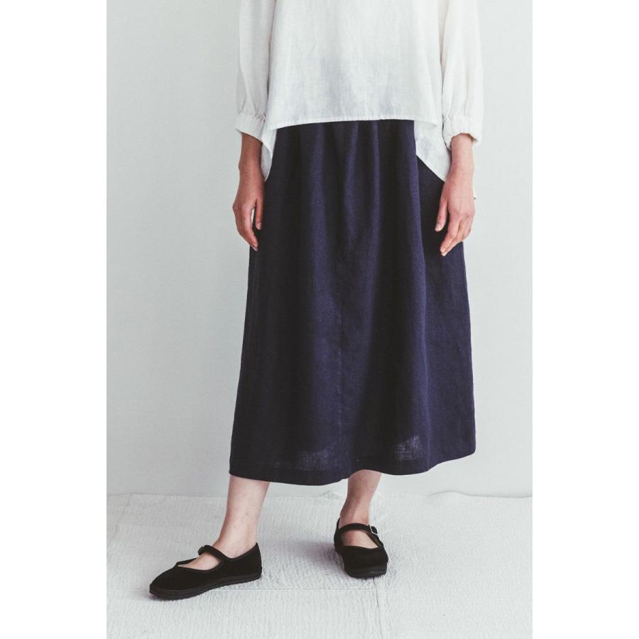 fog linen work フォグリネンワーク ICHIKA SKIRT BLUE DUR
