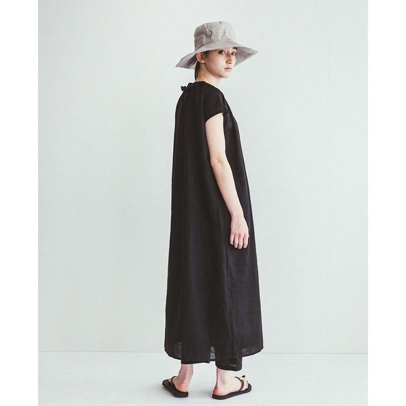 fog linen work EMELYN DRESS バックリボン ワンピース fog linen work（フォグリネンワーク） EMELYN DRESS BLACK エミリン