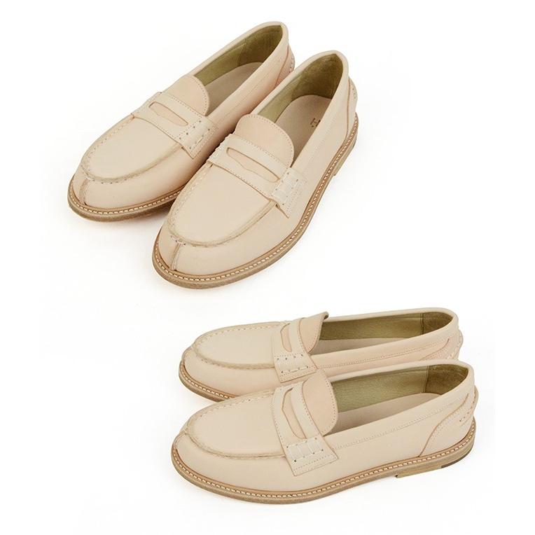 Hender Scheme ホワイト レザー ペニーローファー 5 Hender Scheme（エンダースキーマ） コインローファー slouchy mf-rs
