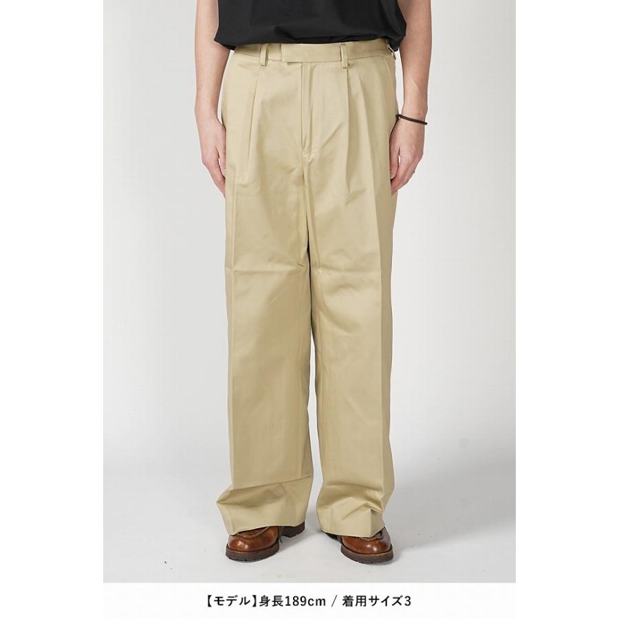 パンツ SOFTHYPHEN CHINO STRAIGHT WIDE TROUSERS 楽天市場】SOFTHYPHEN(ソフトハイフン) ORGANIC COTTON CHINO