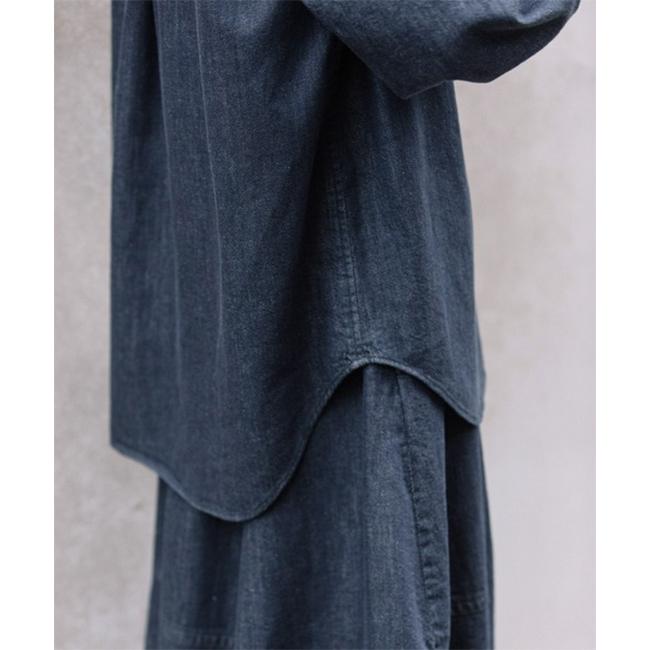 Munich（ミューニック） 8ozウォッシュデニムタックスリーブシャツ