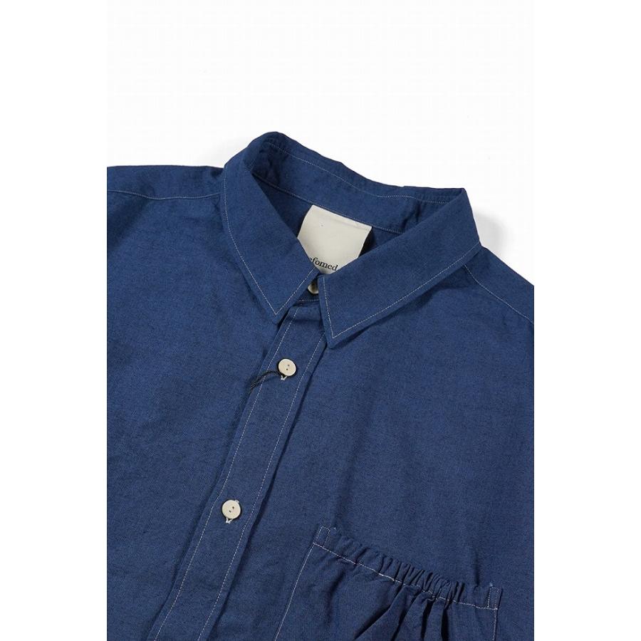 refomed refomed(リフォメッド) WRIST PATCH WIDE SHIRT CHAMBRAY