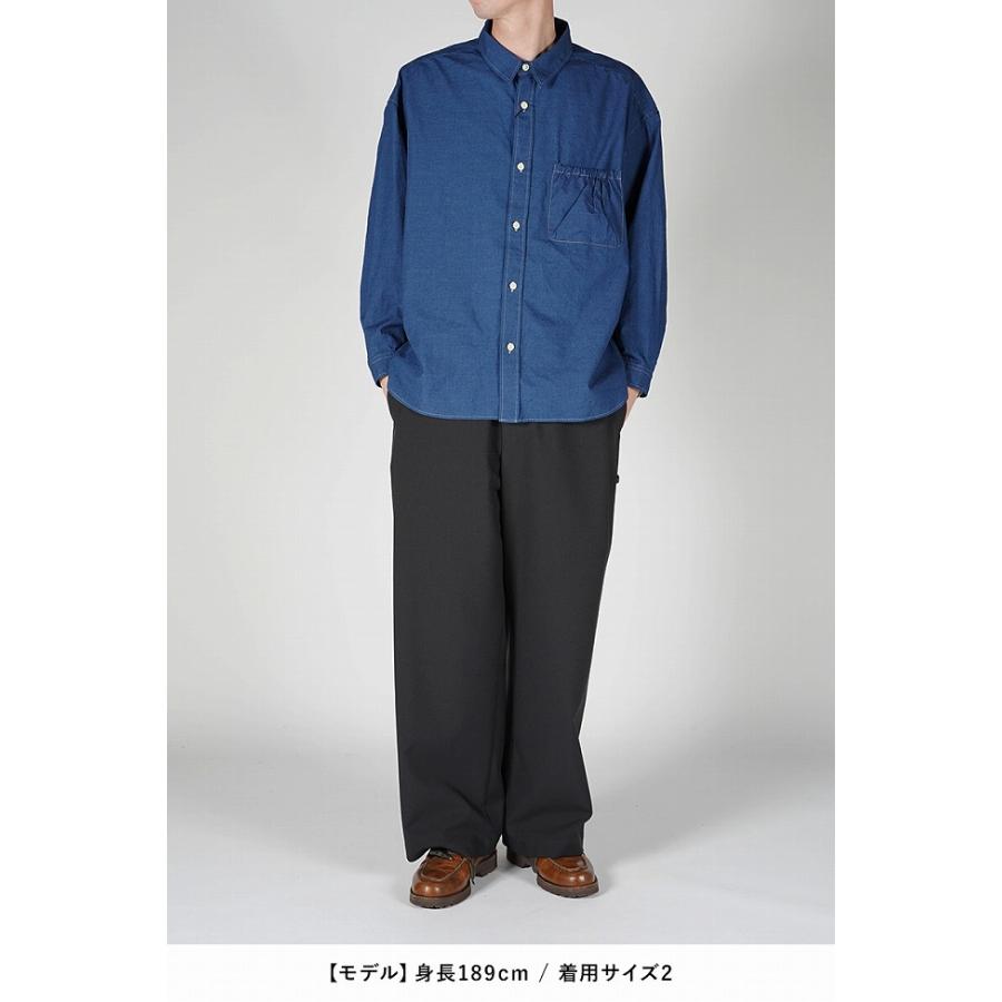 その他ブランド / refomed/長袖シャツ/3/コットン/NVY/resh-006 refomed（リフォメッド） WRIST PATCH WIDE SHIRT CHAMBRAY リスト