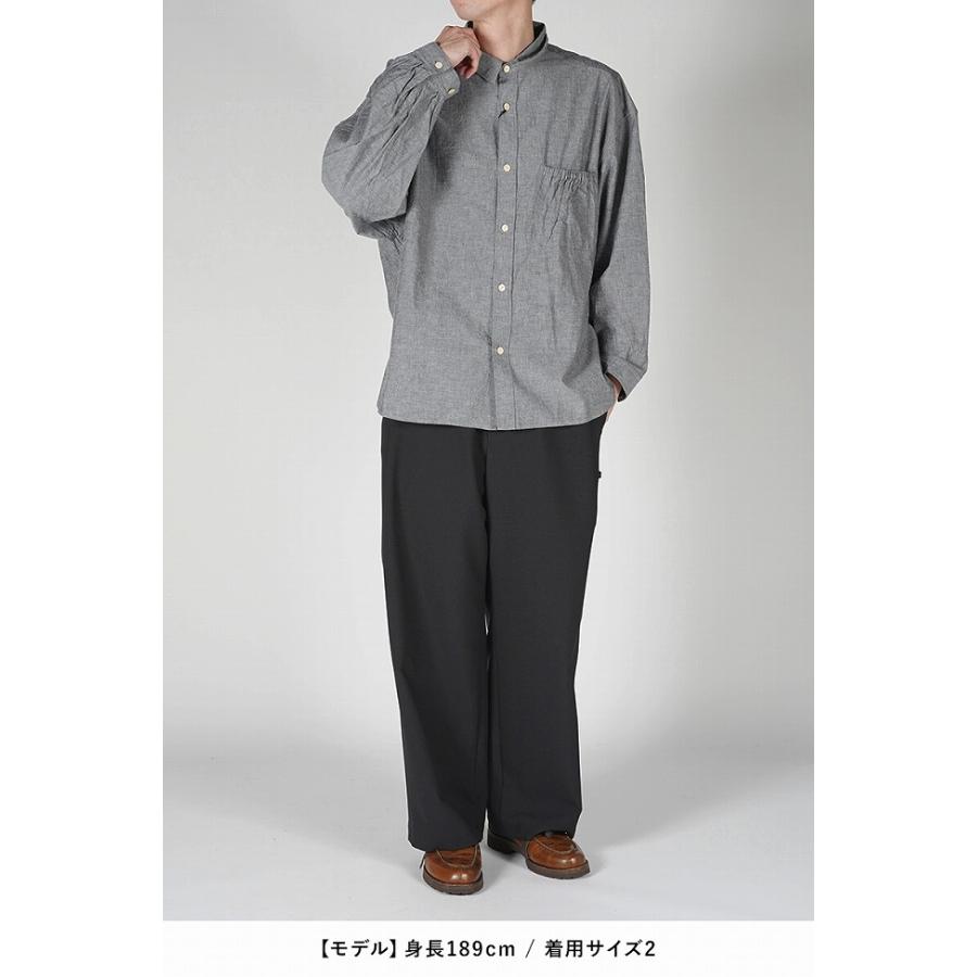 refomed refomed(リフォメッド) WRIST PATCH WIDE SHIRT CHAMBRAY 