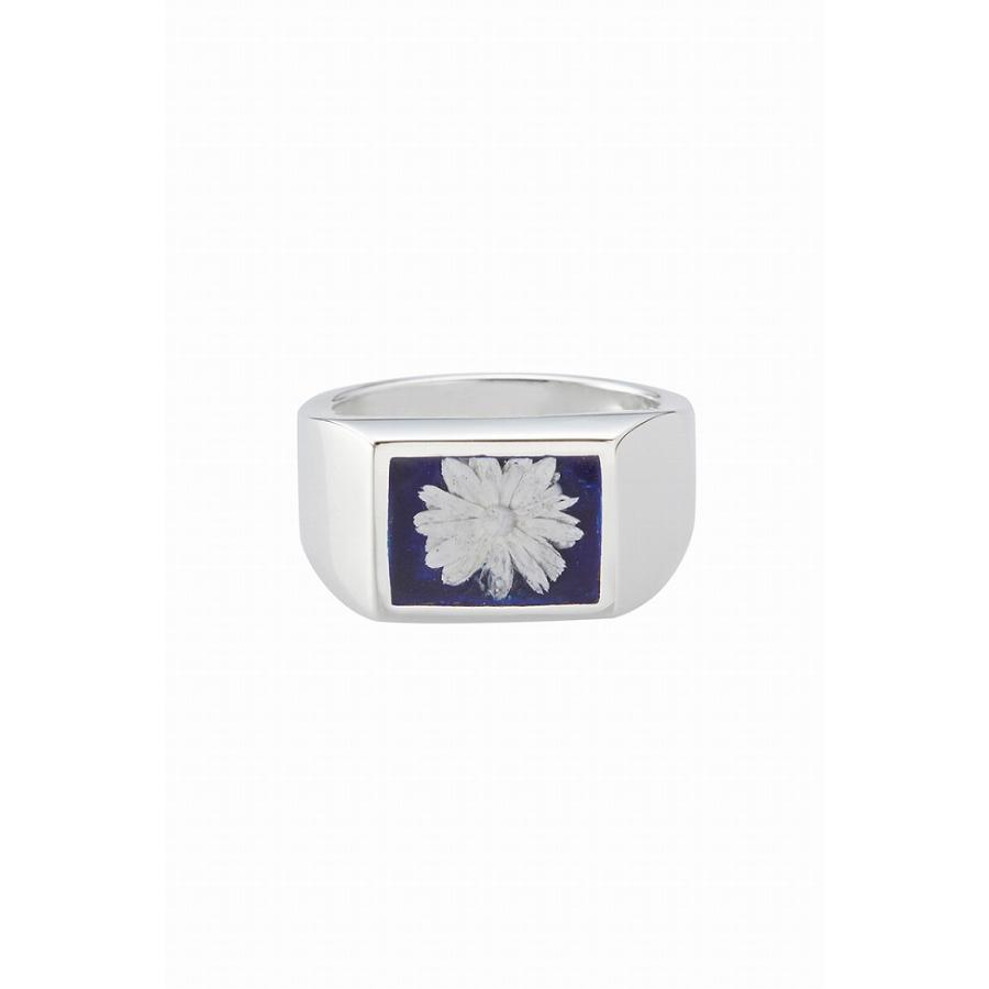 XOLO XOLO(ショロ) Signet Ring with Deep Blue Flower シグネット