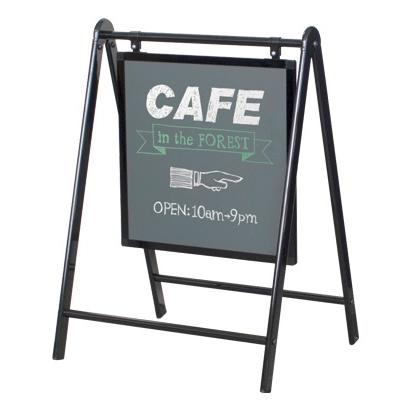 【本体のみ】KJB-420B 看板 黒板 ブラックボード スタンド看板 黒板看板 チョーク用 案内板 両面仕様 屋内 | 