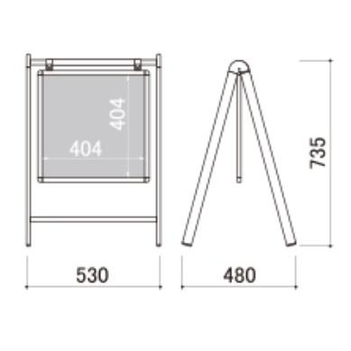 【本体のみ】KJB-420B 看板 黒板 ブラックボード スタンド看板 黒板看板 チョーク用 案内板 両面仕様 屋内 |  | 01