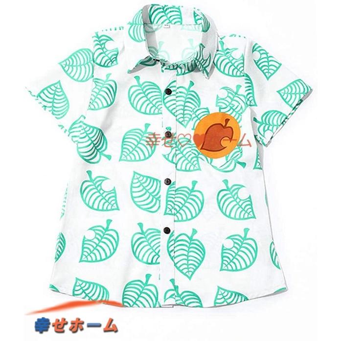 新発売の 夏日 男女兼用 薄い どうぶつの森 アライグマ あつ森 かわいい レディース ワイシャツ メンズ ブラウス 上着 アロハシャツ 半袖 カラー ライトグリーン Www We Job Com