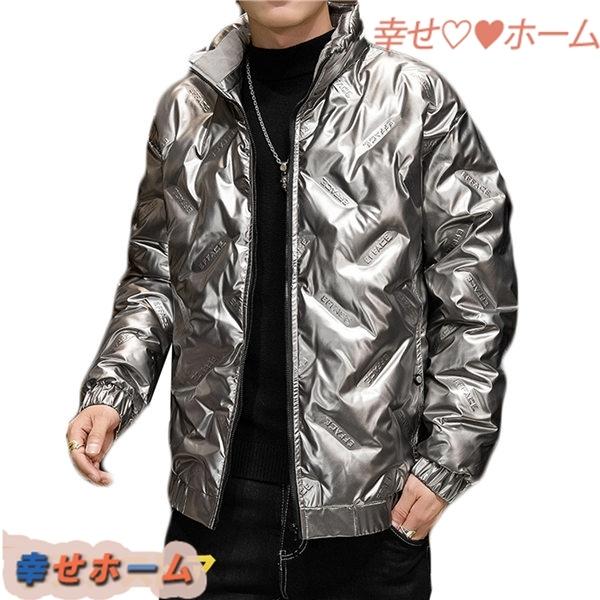 ダウンジャケット 冬服 メンズジャケット ホワイトダックダウン90% 暖かい puレザー 冬用 ファッション 韓国風 かっこいい 光沢