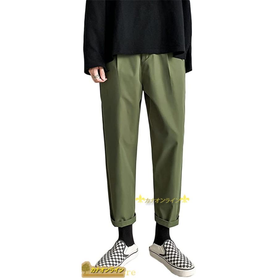 メンズファッション ひし型 チノパンツ テーパード イージーパンツ メンズ ストレート ロールアップ 男 ボトム 無地 リラックス ロングパンツ アンクル丈 通気性 Zffuozewkw Www Boulevardrestaurants Com