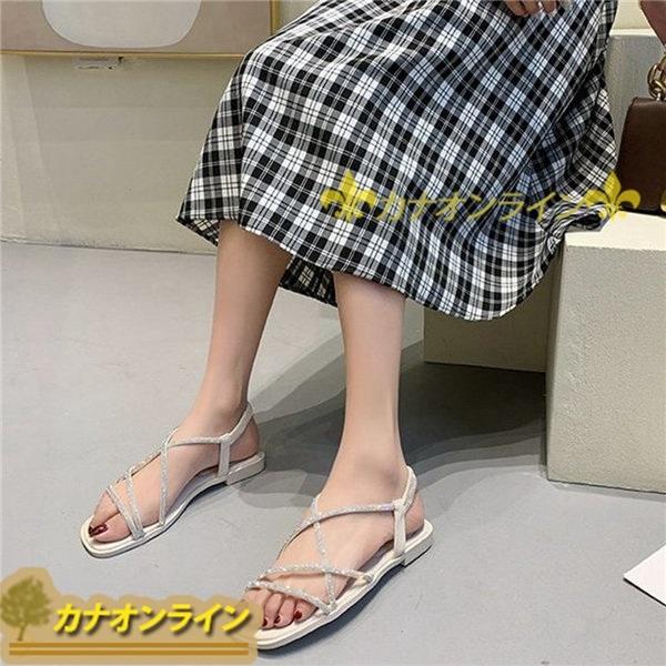 在庫処分大特価 ストラップ クロス スパンコール カジュアル 女性 キラキラ レディース 夏 ビーチサンダル おしゃれ 軽便 滑りにくい 美脚 ホワイト サンダル カラー ブラック Www Fattoriabacio Com