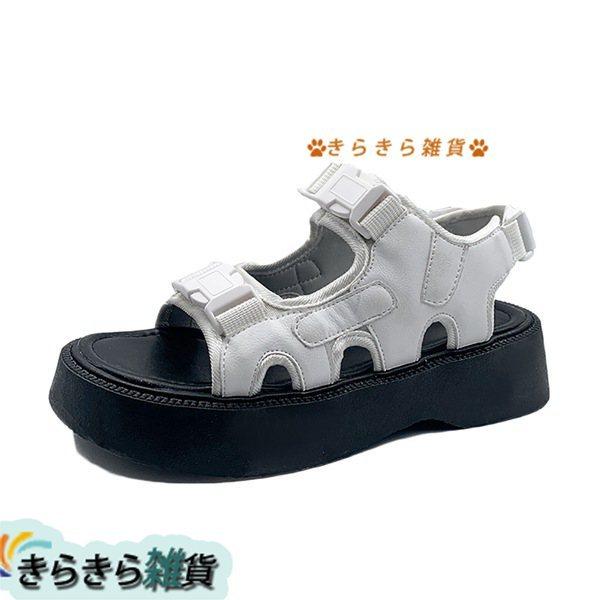 シューズ クリスマスローズ スニーカーサンダル スポサン レディース スポーツサンダル ベルクロ 厚底 マジックテープ ビーサン フラットヒール ローマ 甲ストラップ Yqqymeqioz Baltihouse Com Au