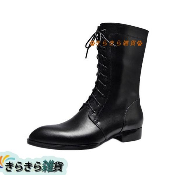 ウエスタンブーツ シューズ バイカーブーツ レディース メンズ 編み上げ サイドジッパー 騎士靴 牛革 編み上げ ショートブーツ