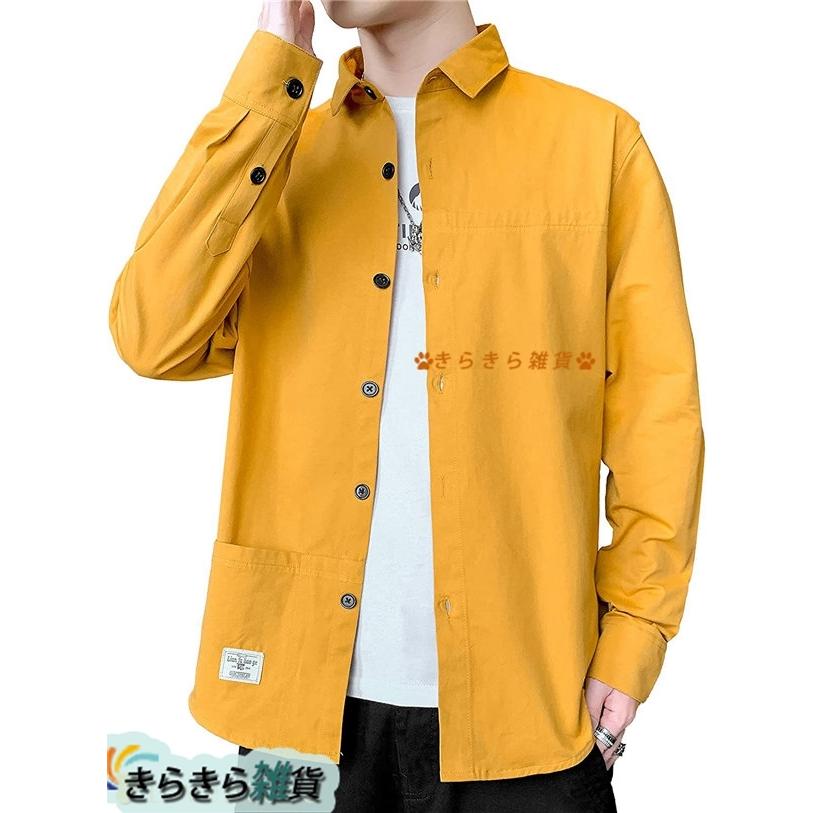 シャツ メンズ 長袖 カジュアルシャツ オシャレ 無地 春秋 オックスフォード 綿 かっこいい シャツジャケット 大きいサイズ ストリート Scsg7e557f9f きらきら雑貨 通販 Yahoo ショッピング