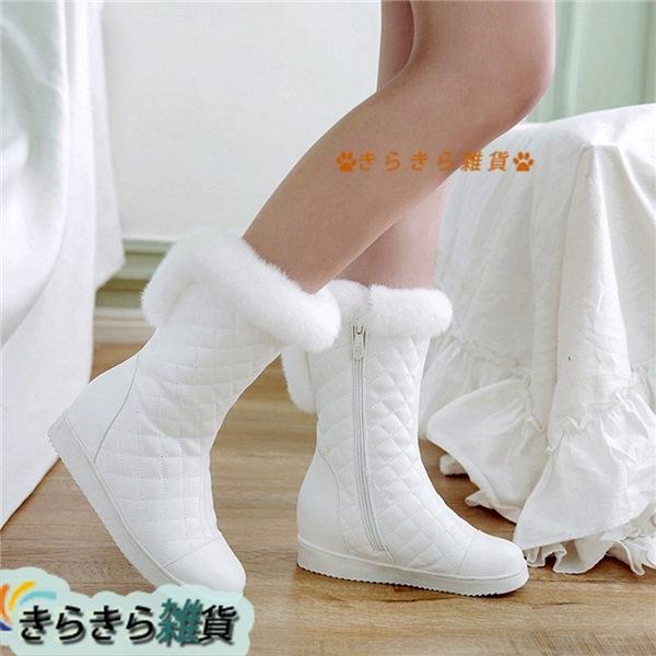 多様な 2cmインヒールサイドジッパー アウトドア ムートンブーツ 可愛い スノーブーツ 冬用 レディース 防滑 もこもこ 雨晴兼用 綿靴 裏起毛 スノーブーツ カラー レッド Www We Job Com