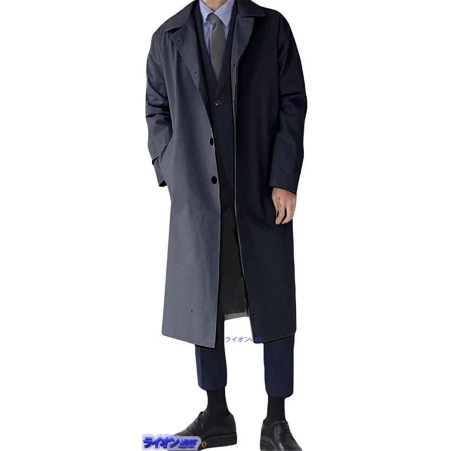 カジュアル ジャケット ロングコート 兼用 秋 メンズ ビジネス 春 無地 トレンチコート ロングジャケット 紳士 スプリングコート 綿 新しいブランド