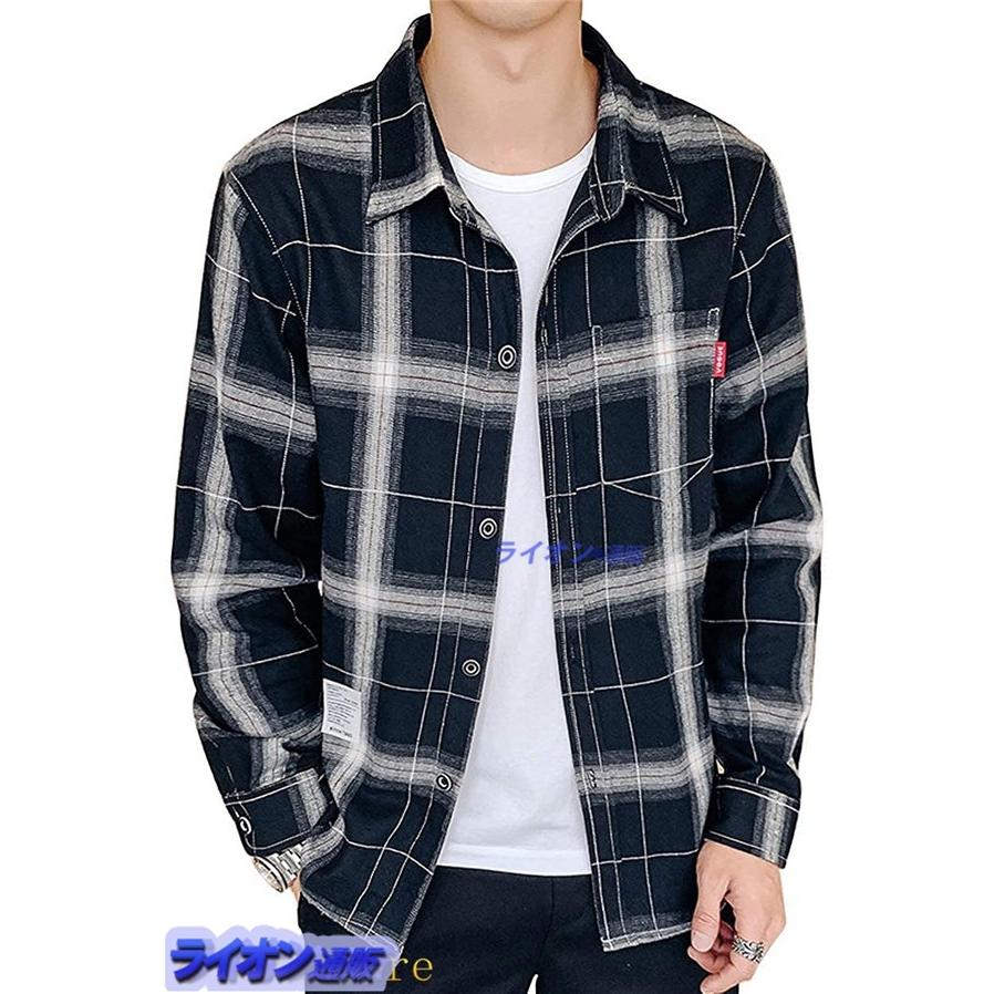 パターン カジュアル 長袖 メンズ Shirt 7分袖 チェックシャツ ギンガムチェック ネルシャツ コットン 柔らか 通気性 肌触りがいい 速乾 Hanagrocare Com