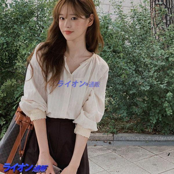 夏服 レディース ブラウス ｘ袖 折り襟 薄い 袖裾レースデザイン 無地 リラックス シンプル カジュアル エレガント かわいい お出かけ Yzysgc1f ライオン通販 通販 Yahoo ショッピング