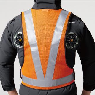 BURTLE（バートル） ハイバック 半袖 空調服 レッド ファン レッド