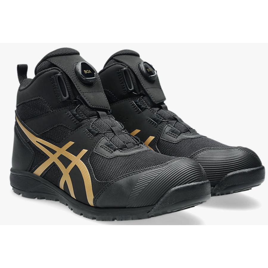 アシックス　CP214LC 001 ブラック×Pゴールド　安全靴　28cm ASICS（アシックス） 安全靴 ハイカット CP214 TS Boa LC ウィンジョブ