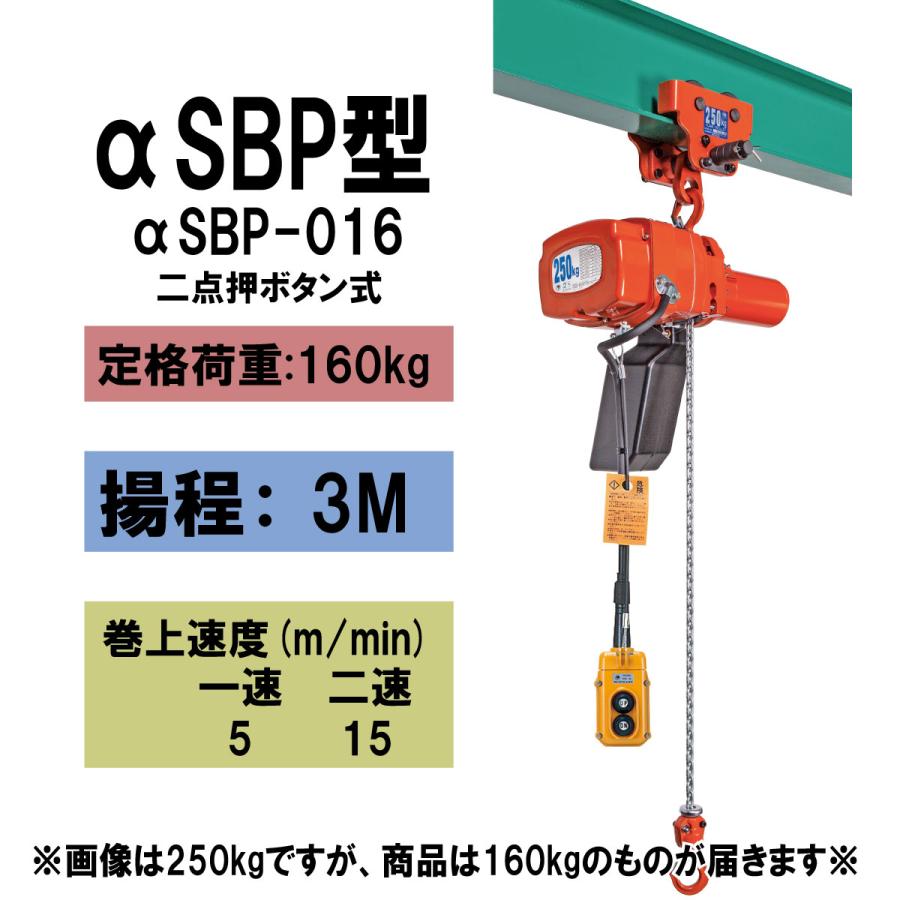 象印 【直送品】象印チェンブロック αSBP型 αSBP-016 揚程3M 単相100V 