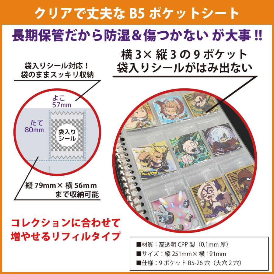 袋入りシール 対応 B5 ファイル (45枚収納) バインダー 袋入りシール 対応 B5 ファイル (45枚収納) バインダー