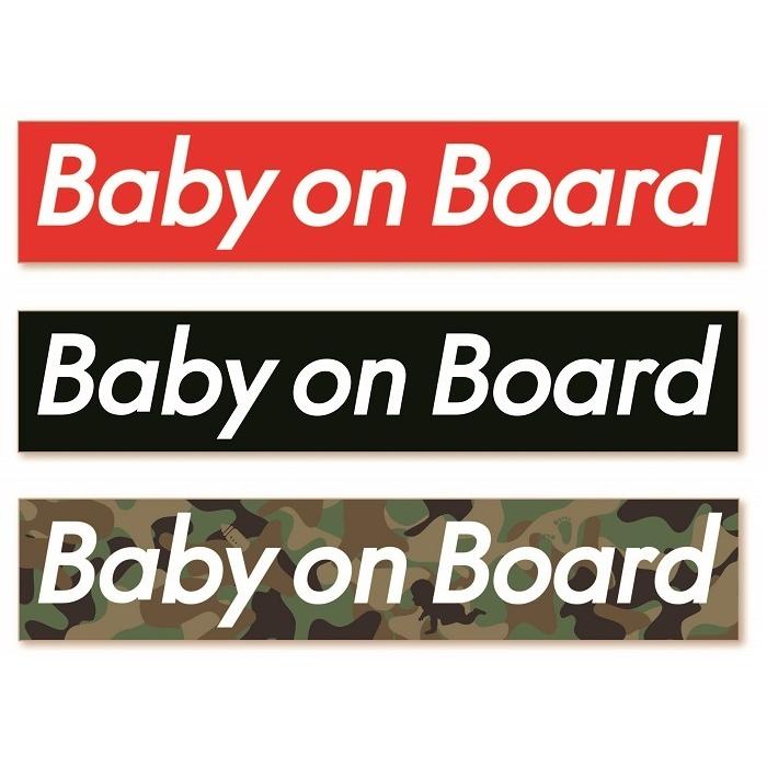 Baby on Board ボックスロゴ ステッカー レッド 赤 ベビー 赤ちゃん ベイビー 赤ん坊 子供 こども 孫 |  | 03