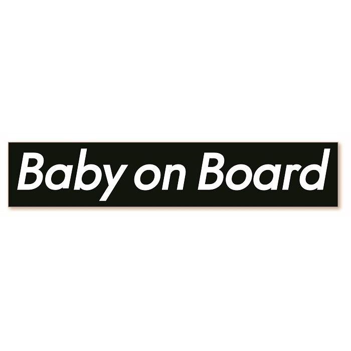 Baby on Board ボックスロゴ ステッカー ブラック 黒 ベビー 赤ちゃん ベイビー 赤ん坊 子供 こども 孫｜wscshop｜02