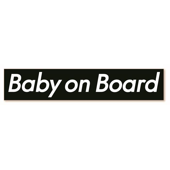 Baby on Board ボックスロゴ ステッカー ブラック 黒 ベビー 赤ちゃん ベイビー 赤ん坊 子供 こども 孫 |  | 01