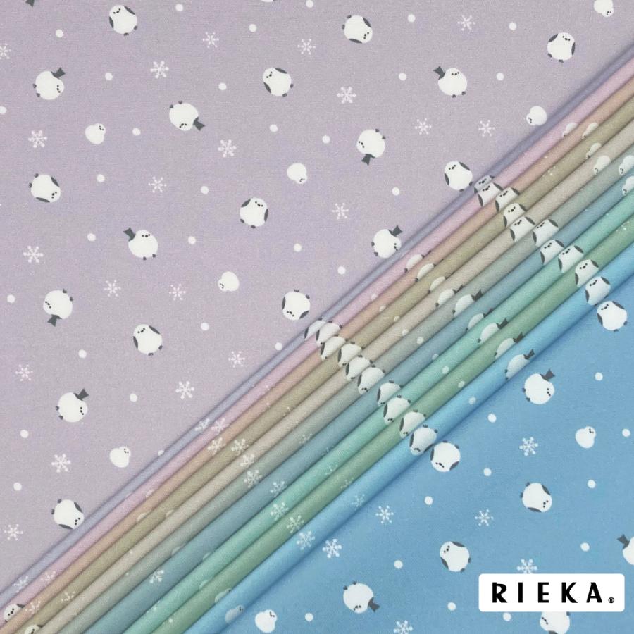 シマエナガと雪だるま 国産オックス/ブロード/シーチング/ダブルガーゼ/ローン/11号帆布 RIEKA | ブランド登録なし