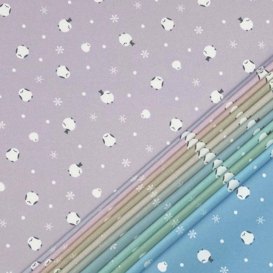 シマエナガと雪だるま 国産オックス/ブロード/シーチング/ダブルガーゼ/ローン/11号帆布 RIEKA | ブランド登録なし | 01