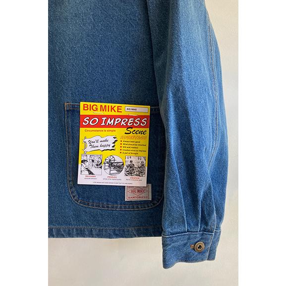 新品未使用 BIG MIKE インディゴエンジニアデニムジャケットDickies BIG MIKE BIGMIKE Engineer Denim Jacket L.INDIGO BLACK ビッグ