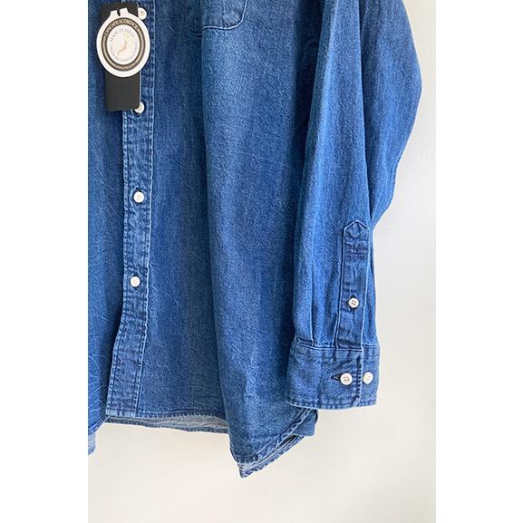 Audience 「備後」 7オンス ムラデニム 釦ダウン ボクシーAライン 長袖シャツ 【MADE IN JAPAN】 オーディエンス 日本製 Vintage Wash｜wsmarket214｜07